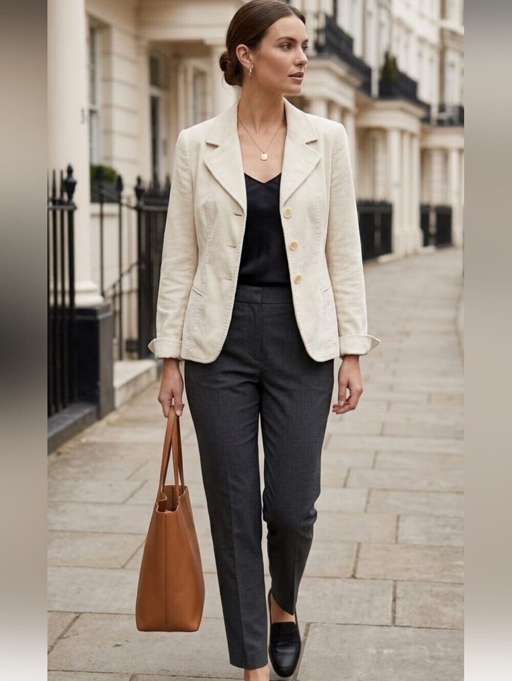 Armani Collezioni Flax Blazer Tan Lined 3 Button Made In Italy Size 6